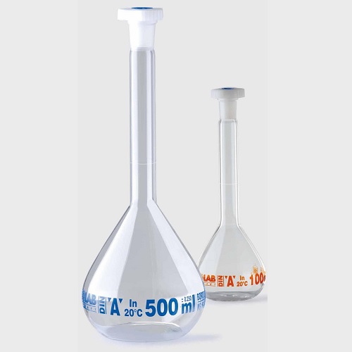 balon joje-standard-şeffaf-A kalite-grup sertifikalı-mavi skala-200 ml-NS 14/23